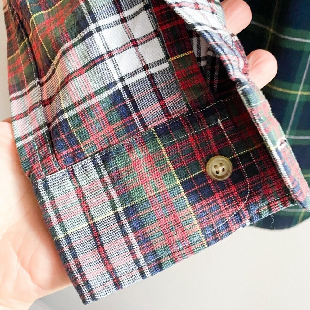 New Ralph Lauren Patchwork Plaid Button Down Casu… - image 5